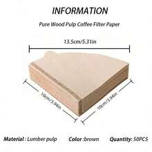 50/100/200pcs V-Shaped Coffee Filter Paper, Disposable Coffee Tea Filters For Pour Over And Drip Coffee Maker, High Quality Natural Wood Pulp, No Additives, Suitable For V01/V02 Filters, Perfect For Drip Coffee, Home And Travel Use - Multicolor - View 23