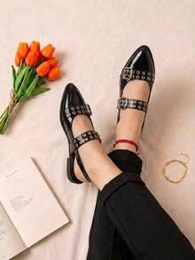 Women Flats - Black - View 3