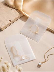 50/10pcs Semi-Transparent Mini Jewelry Envelopes, Self-Sealing Paper Bags, Suitable For Rings, Necklaces, Earrings, Seed Storage And Coin Protection, Coin Collection | Transparent Packaging | Self-Sealing Envelopes - multicolor - View 5