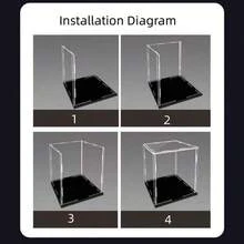 1pc Acrylic Clear Display Case (Please Remove Protective Film Before Installation) Dust-Proof Cover, Suitable For Displaying Dolls/Statues/Trophies/Balls/Models/Building Blocks, Collectibles/Souvenirs And Crafts - transparent - View 3