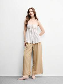 CUCCOO BIZCHIC Zapatos Mary Jane de mujer con doble hebilla tejida, punta cuadrada y suela plana, estilo retro francés con suela blanda, cómodos y versátiles para el uso diario - Polvo desnudo - Ver 6