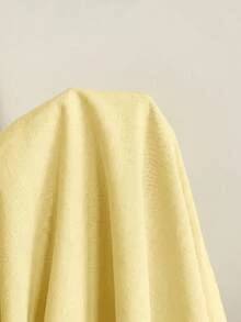 Elamini Solid Color Halter Top + Wide Leg Jeans Set Vacation Light Yellow Summer Casual Sexy Beach - Light Yellow - View 7