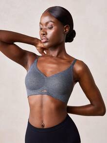 Veilyse Women's Dark Grey Sexy Lingerie, Casual Elegant Push-Up Bra, Fashion Versatile Support Anti-Sagging Shaping - Dark Grey - View 7