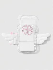 ROMWE Kawaii 1 Second-Dimensional Sweet And Cute Pink Acrylic Polka Dot Note Colorful Wing Bow'Send Love Rhinestone Sticker 1 'Card Cover DIY Keychain Bag Pendant - Pink-202 - View 10
