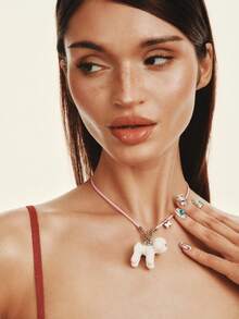 Popjeli Ladies Fashion Pendant Necklace, Premium/Everyday/Minimalist, Perfect For Mom/Lady/Girl/Mother, Summer/Beach/Prom/Party/Vacation/Vacation/Cartoon - Multicolor - View 5