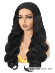 Body Wave Wear&Go 4X4 蕾丝闭合假发 预拔预剪 10-28 英寸巴西无胶真人假发 适合初学者 自然黑色 - Natural Black - 查看 2