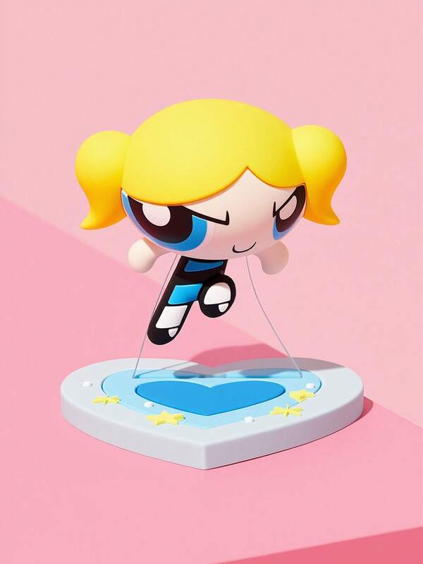 THE POWERPUFF GIRLS X SHEIN 1 PC Magic Q-Style Figurine, Desktop Decoration, Gift