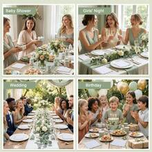 20pcs/40pcs/60pcs Green Wavy Edge Napkins, 2-Ply Classic White Napkins With Light Green Wavy Edges, Disposable Dessert Beverage Napkins, Suitable For Mother's Day, Bridal Shower, Gender Reveal Party, Birthday And Other Occasions - green - View 6