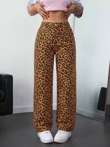 SHEIN ICON 大尺碼女款休閒口袋直筒牛仔褲 - 彩色 - 查看 4