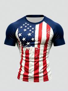 Gym Rark Men's Sports T-Shirt, Short Sleeve Slim Fit, Running Workout, Outdoor Casual, Gym - Multicolor - View 3