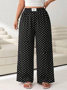 Solflare Pantalones de pierna recta casuales multicolores semitransparentes de talla grande para mujer - Multicolor - View 11