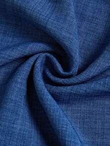 Elenzga Spring/Autumn Metal Ring Wide Leg Pleated Waist Trousers - Blue - View 5