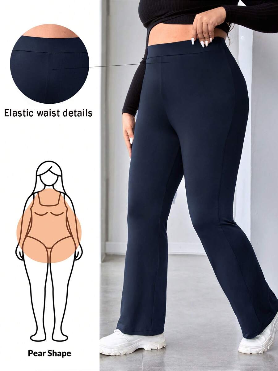 Shapeblank Celana Ukuran Plus Plain Casual
