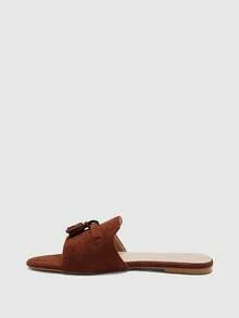 CUCCOO BIZCHIC Women's Shoes, Brown Suede Texture, Classic Flat Slippers, Comfortable And Versatile In Summer, Suitable For Commuting Office Wear - Brown 2 - View 11