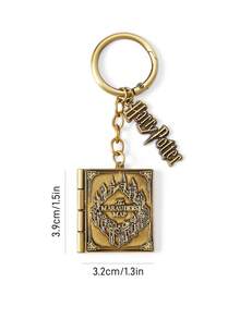 HARRY POTTER X SHEIN 時尚鋅合金復古酒吧包掛飾，紀念品、收藏品、禮物、錢包、書包、背包、汽車配件，中性通用 - 彩色 - 查看 5