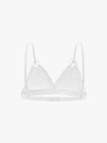 Bisouelle 3pcs Set Solid Color Lace Bralette & Bikini Panty Lingerie Set (No Wire Bra, Triangle Panty)For Summerfor Summer - Multicolor - View 14