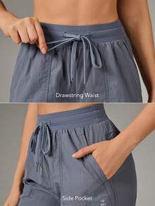 OutZeal Women Outdoor Pants Hiking Camping Water-Resistant Soft High Waistband Outdoor Bottoms - Dusty Blue - View 5