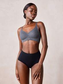Veilyse Women's Dark Grey Sexy Lingerie, Casual Elegant Push-Up Bra, Fashion Versatile Support Anti-Sagging Shaping - Dark Grey - View 10