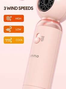 JMMO Foldable Mini Travel Hair Dryer With US Plug, Lightweight Portable Handheld Blow Dryer, Adjustable Wind Speed Compact Hair Dryer For Travel Daily Home Use - US A Type Plug(110-127V) - View 3