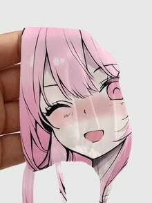 ROMWE Anime 女款卡通印花休閒日常掛脖綁帶上衣 - 白色 - 查看 5