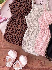 4 Desain Cantik yang Dipilih Secara Acak 1 buah Baju Terusan Kasual Leher Bulat untuk Bayi Perempuan Musim Panas Model Cami Terbaru - MultiWarna - View 3