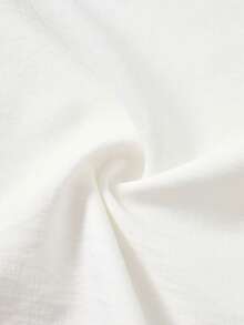 Rusticease Plus Size Solid Color Casual Soft Form Traditional Elegant Vacation Shirt And Pants 2 Pieces Set Allover White Summer - White - View 6