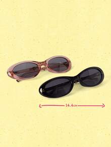 Popjeli Y2K Retro Sweet And Cool Wind Transparent Cat Eye Glasses, Metal Temple Design, Daily Versatile Commuting Fashion - Multicolor - View 16