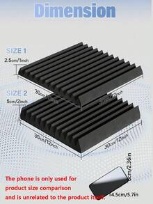 MODX [12 件] 楔形声学泡沫，用于隔音和降噪 - 12x12/12x2 英寸聚酯吸音瓷砖声学处理泡沫 - 隔音板适用于录音室、音乐室、游戏空间、播客、降噪吸音材料、吸音垫和声学处理墙贴。 - 彩色 - 查看 9