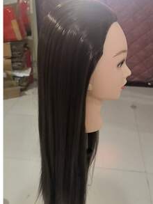 1pc Hair Stylist Training Mannequin Head, Used For Hair Stylists To Practice Hairstyling In Training(Without Stand) - Brown - View 4