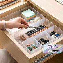 Transparent, Stackable Desktop Storage Boxes And Paperclip Organizers-Ideal For Storing Small Items Such As Paperclips, Folder Clips, Hair Ties, Jewelry, And Pins On Desks Or In Drawers-Offer Versatile Storage Solutions For Offices, Homes. - Multicolor - View 1