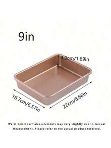 Ancient Rectangular Cake Mold, 1 Piece, Thick Carbon Steel Baking Dish, Non-Stick - Multicolor - View 9