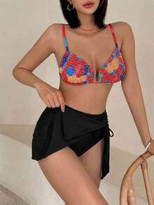 DAZY 女款度假海灘潛水衝浪泳褲下身 夏季 - 黑色 - 查看 2