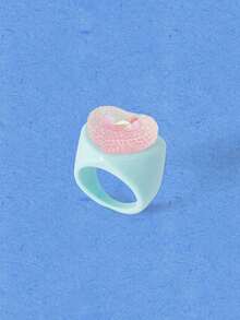 Popjeli 1 Cincin Resin Cinta Berwarna-warni, Perhiasan Musim Panas yang Lucu dan Menawan untuk Wanita dan Anak Perempuan, Cocok untuk Ditumpuk di Pantai dan Tepi Laut. - Berapa harganya? - View 15