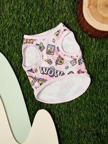 ADVENTURE TIME X PETSIN 1 Piece Of Cute Style Pet Vest Featuring Puppies, Ducks, Letters, And Various Symbol Patterns, Soft, Comfortable, Breathable, And Anti Hair Pet Clothing - Multicolor - View 3
