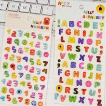 Joivida 2Pcs 3D Crystal Alphabet Number Stickers , Colorful Transparent Jelly Letter Number Stickers With Cute Cartoon Face Design, Self-Adhesive DIY Decals For Scrapbooking, Journaling, Notebook, Laptop, Water Bottle & Phone Case, Ideal For Birthday Party Favors & Creative Craft Projects (2 Styles Available) - multicolor - View 15