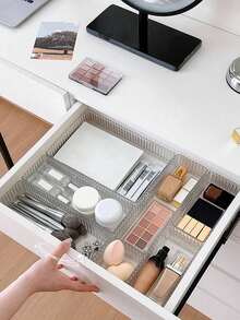 1/2/5/7/10/11PCS Multi-Functional Transparent Plastic Drawer Storage Box Set, Cosmetic Vanity Organizer For Bathroom, Multiple Sizes For Home Bedroom, Holiday Gift For Girlfriend - Clear - View 3