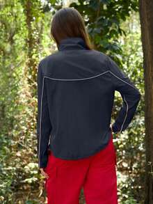 Exploreva Exploreva Women's Outdoor Casual Windbreaker Jacket - Black - View 6