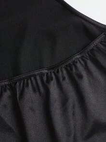 Sweetra 女款夏季黑色休閒性感百搭垂領無袖露背不對稱下擺上衣，適合萬聖節、夜晚外出與夜店 - 黑色 - 查看 5