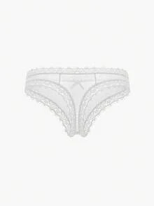 Bisouelle 3 条装对比色蕾丝蝴蝶结内裤性感内衣 - 彩色 - 查看 7