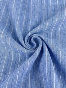 STEELVANCE Celana Panjang Kasual Longgar Bergaris dengan Tali Serut di Pinggang untuk Pria - Royal Blue - View 6