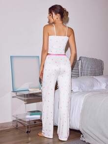 Lowkey Lull Women's Star Print Camisole & Long Pants Pajama Set - Multicolor - View 3