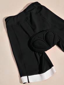 Exploreva 女款純色修身單車短褲 - 黑色 - 查看 7