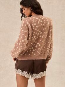 Easelle Vintage Bohemian Loose Comfortable Women's All-Over Print Long Sleeve Cardigan - Multicolor - View 2
