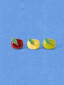 Popjeli Cute Apple Personalized Design Ring - Multicolor - View 4