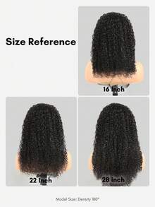 9Am Hair Store 真人发三合一半头假发，无缝水波纹假发，翻转式真人发假发，无需胶水，无需蕾丝，10-28英寸，自然色，黑色，自然发际线，旅行必备，新手友好，日常佩戴，快速发货 - Natural Black - 查看 5