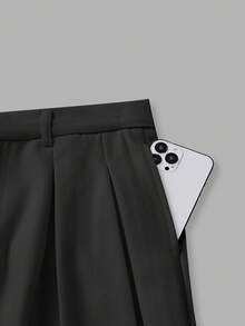 AXEPEAK Men's Fashion Versatile Commute Solid Color Pants - Black - View 6