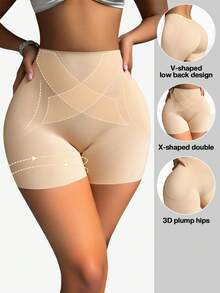 SHAPORA Women's High Waist Tummy Control Shaping Pants, Hip Enhancing Butt Lifting Body Shaper Bottoms, 1pc - Apricot - View 7