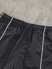STYNVO Herren Kordelzug Taille Mode Lässig Shorts - Schwarz - Übersicht 3