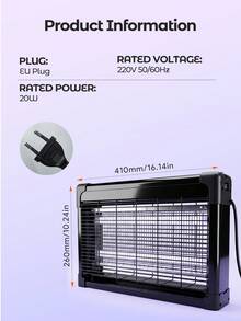 Teckwe Electric Bug Zapper Indoor, High Voltage UV Light Mosquito Fly Insect Killer Trap, Metal Grid Pest Control Lamp For Home Kitchen Bedroom Office - EU C Type Plug(220-240V) - View 5