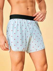 Notgurli Men's Elastic Waist Striped Button Design Alaro Pants - Multicolor - View 1